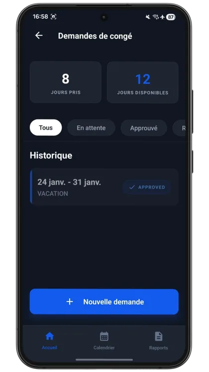 Demandes de congé